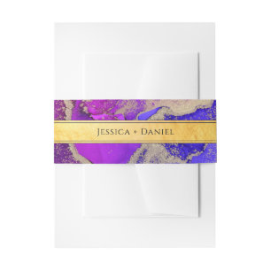 Gold Jewel Toned Abstrakt Wedding Einladungsbanderole