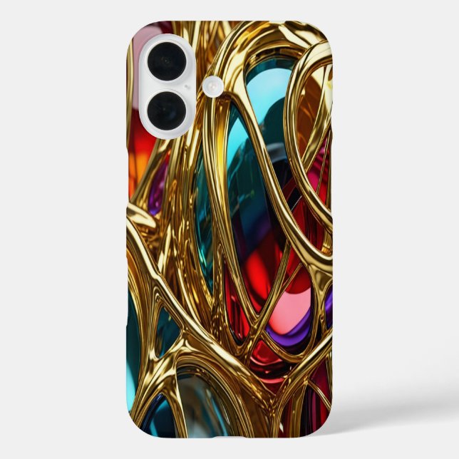 Gold & Jewels #10 - iPhone 16 Hüllen (Rückseite)