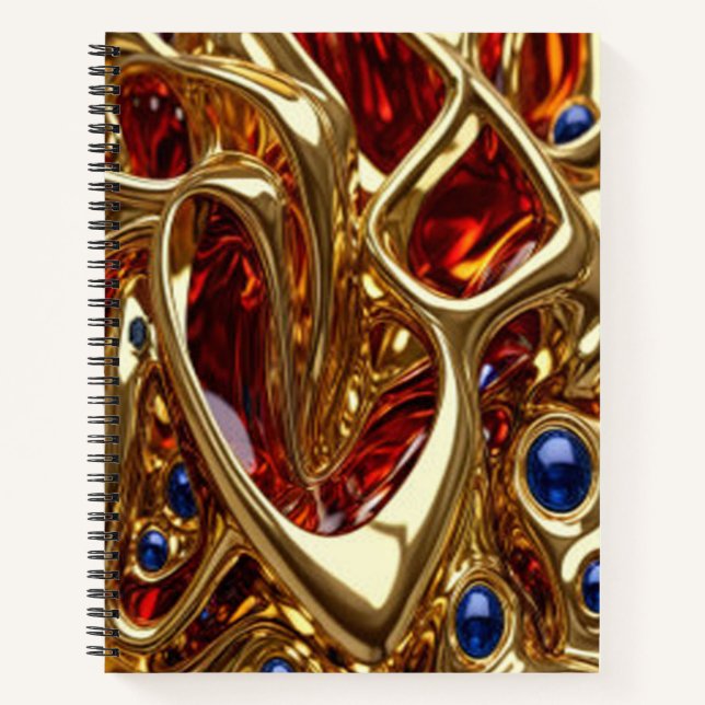 Gold & Jewels #37 - Spiral-Notebook Notizbuch (Vorderseite)