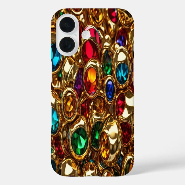Gold & Jewels #38 - iPhone 16 Hüllen (Rückseite)