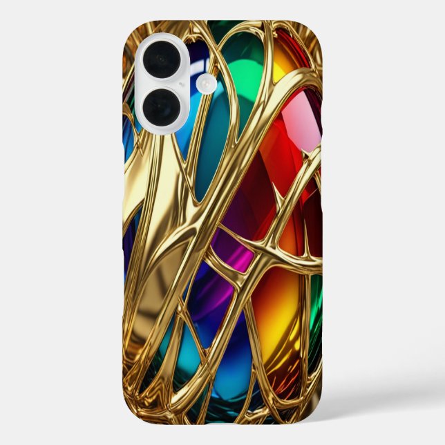 Gold & Jewels #39 - iPhone 16 Hüllen (Rückseite)