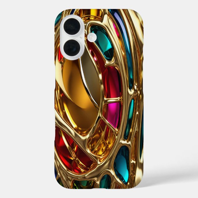 Gold & Jewels #40 - iPhone 16 Hüllen (Rückseite)