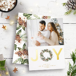 Gold Joy Folien Feiertagskarte