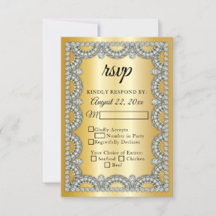 Gold Jubilee Diamond Wedding Jubiläum-UAWG RSVP Karte