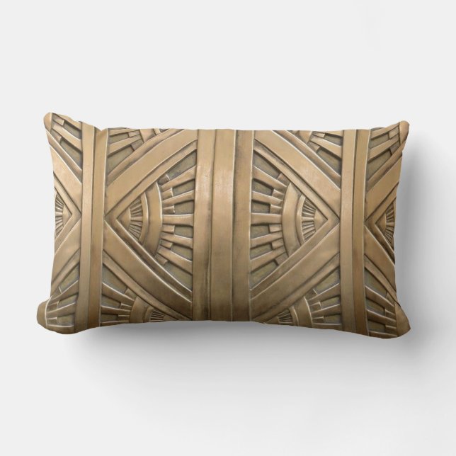 Gold, Jugendstil, Deko, Vintag, chic, elegant,vi Lendenkissen (Vorderseite)