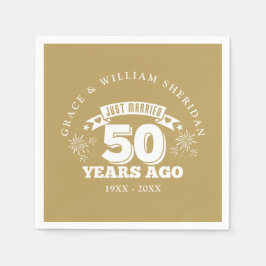 Gold just Married 50. Wedding Jubiläum Serviette