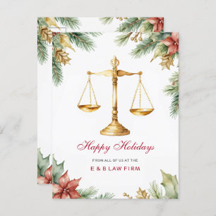 Gold Justice Scale Holly Pine Lawyer Weihnachten