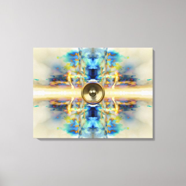 Gold Kaleidoskop Lautsprecher Leinwand (Vorderseite)
