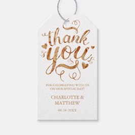 Gold Kalligraphie Vielen Dank für Ihre Unterstützu Geschenkanhänger