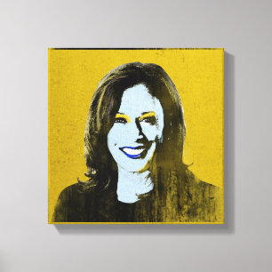 Gold Kamala Harris Pop Art Leinwanddruck