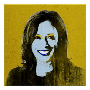 Gold Kamala Harris Pop Art Poster