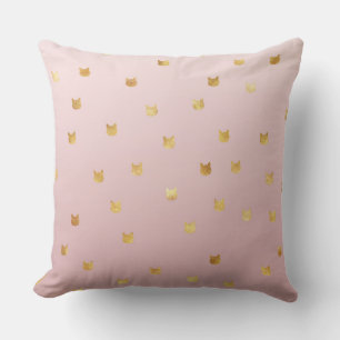 Gold Katzen Rosa Rosa Ombre Kissen