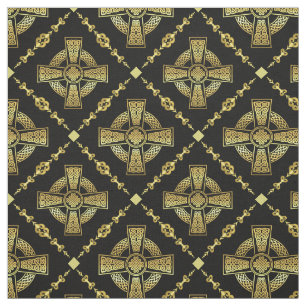 Gold keltisches Kreuz/geflochtenes Gewebe aus Knot Stoff