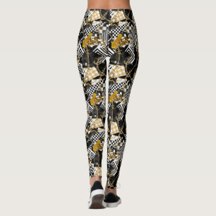 Gold Ketten Schach und Schlangen Luxus_dichter meh Leggings