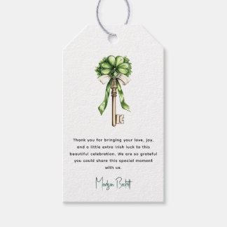 Gold Key Clover Benutzerdefinierte St. Patrick’s D Geschenkanhänger