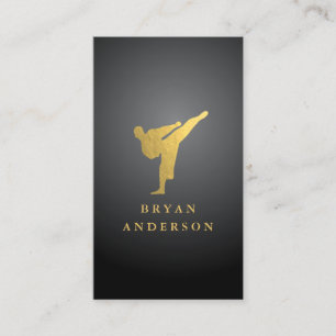 Gold Kickboxing - Karate Business Card Visitenkarte