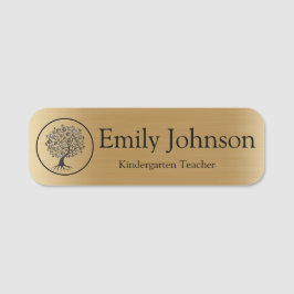 Gold Kindergarten Teacher Name | Custom Teacher Namensschild