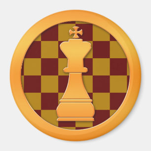 Gold King Schach Piece Magnet