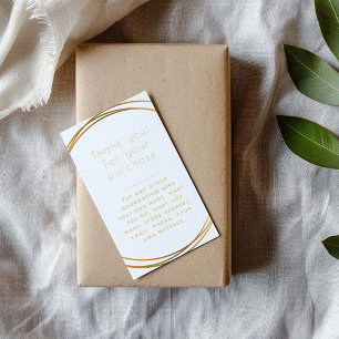 Gold klingelt Einsteckkarte für Kundenbestellungen Begleitkarte