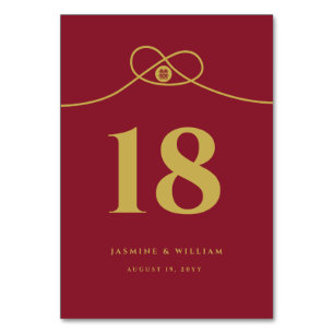 Gold Knot Gewerkschaft Doppeltes Glück Chinesische Tischnummer