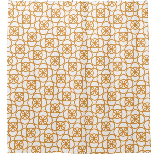 Gold Knot Pattern Duschvorhang (Vorderseite)