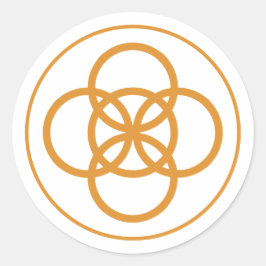 Gold Knot Runder Aufkleber