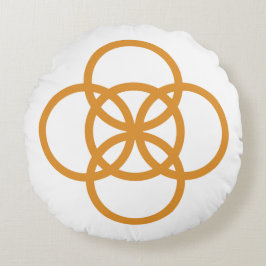 Gold Knot Rundes Kissen