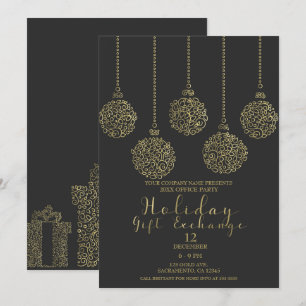 Gold & Kohle Weihnachtsgeschenketauschparty Einladung