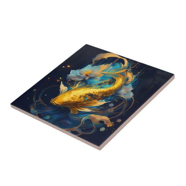 Gold Koi: Fliese (Seite)