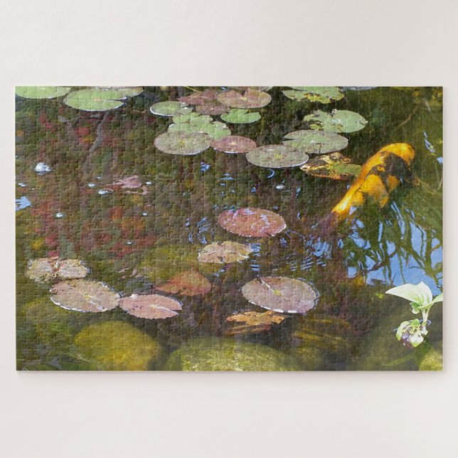 Gold Koi in Lily-Teich Puzzle (Horizontal)
