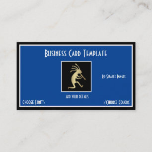 Gold KoKopelli Logo Business Card Visitenkarte