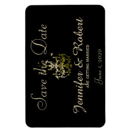 Gold Kronleuchter Black Posh Wedding speichern das Magnet