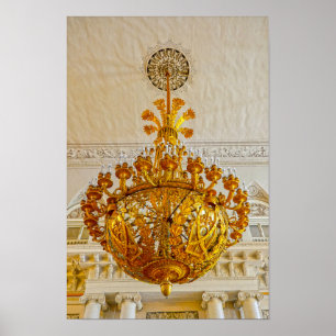 Gold Kronleuchter, Museum für Erbe, Russland Poster