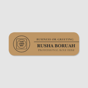 Gold Kunststoff-Mitarbeiter-Logo-Name-Tag nametags Namensschild
