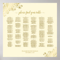 Gold Lace Elfenbeincreme Alphabetische Seetabelle