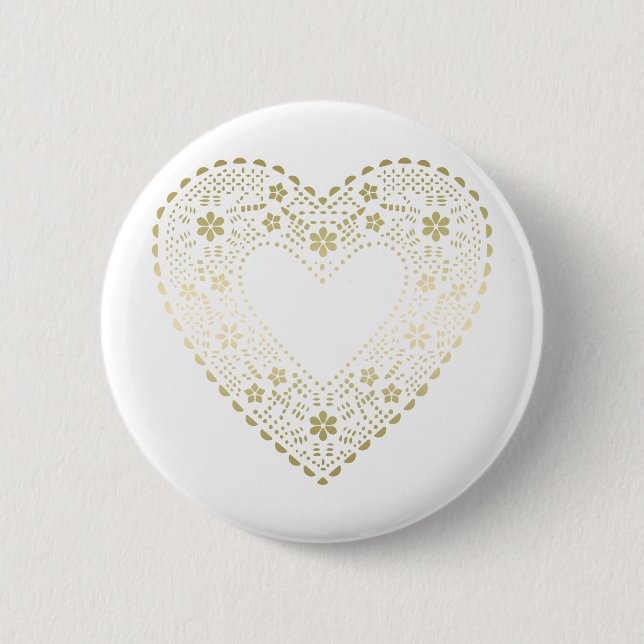 Gold Lace Heart Button (Vorderseite)
