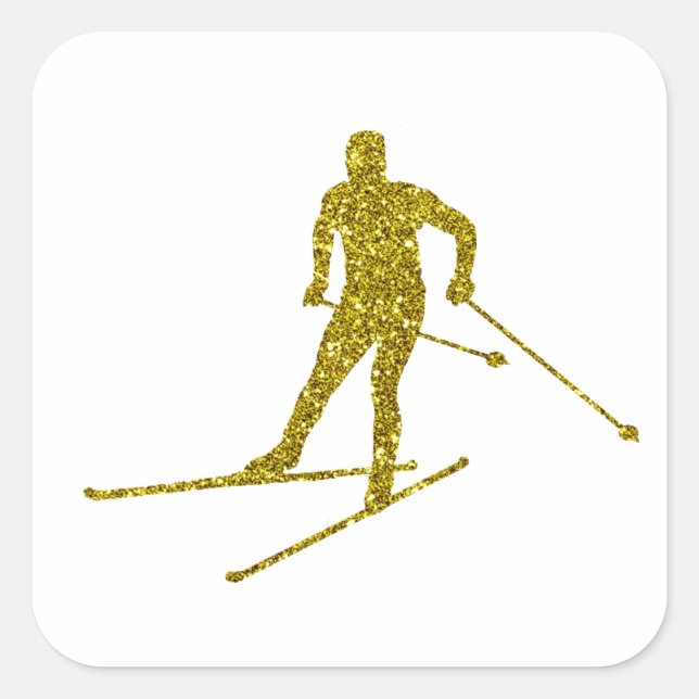 Gold Langlauf Aufkleber (Vorderseite)