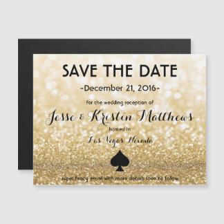 Gold Las Vegas Save the Date (Glam/Klasse) Magneteinladung