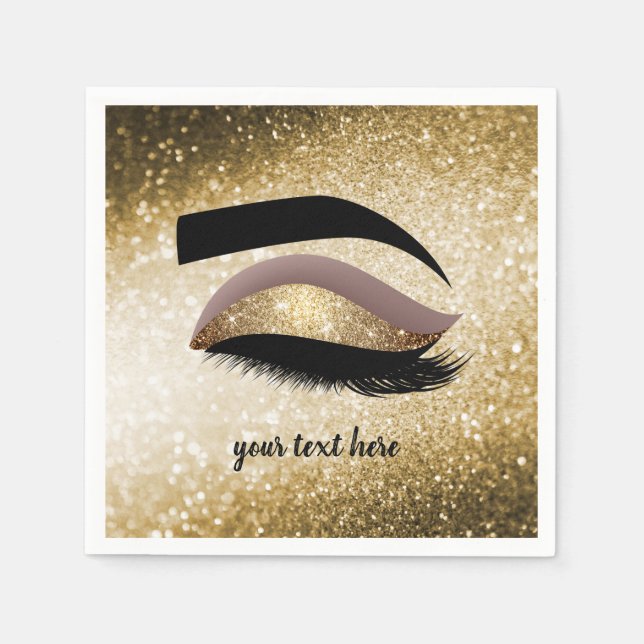 Gold Lashes Eye Serviette (Vorderseite)