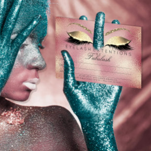 Gold Lashes Makeup Certificate Geschenk Rosa