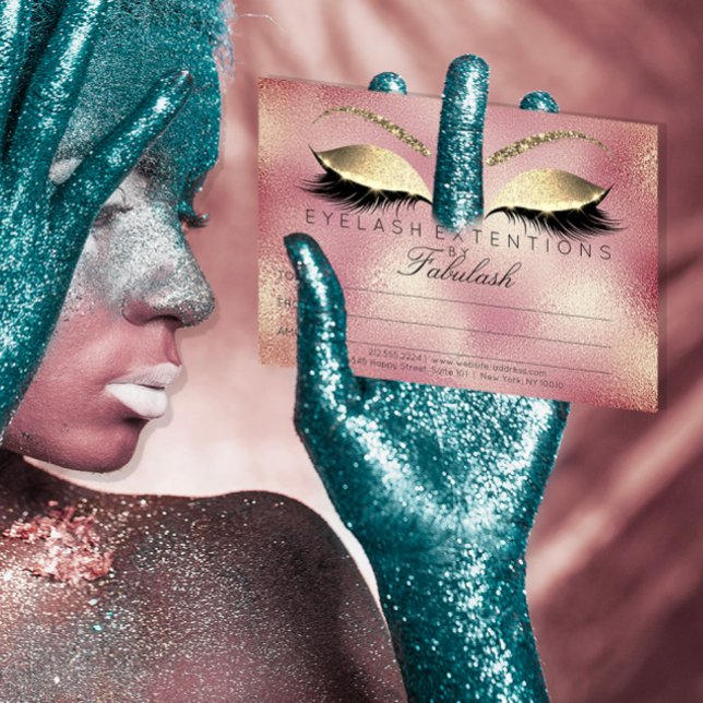 Gold Lashes Makeup Certificate Geschenk Rosa (Von Creator hochgeladen)