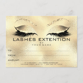 Gold Lashes Makeup Zertifikat Geschenk