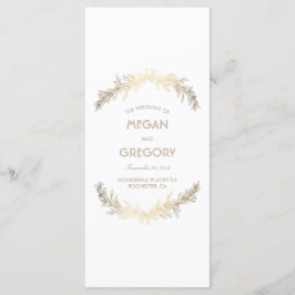 Gold Laurel Vintage Hochzeitsprogramme Programm