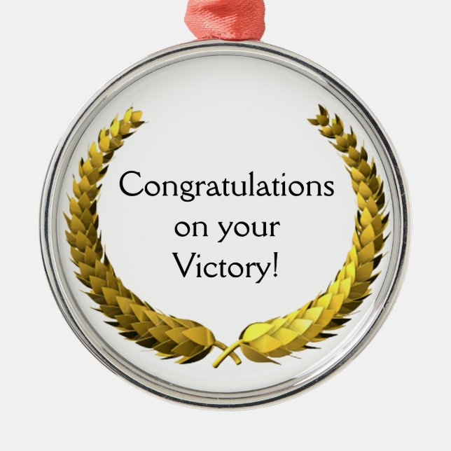 Gold Laurel Wreath Ornament Aus Metall (Vorne)