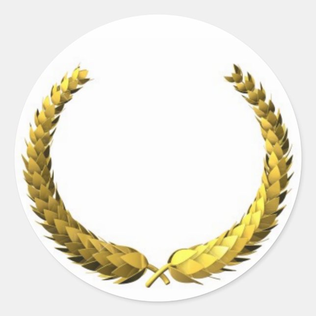 Gold Laurel Wreath Sticker (Vorderseite)
