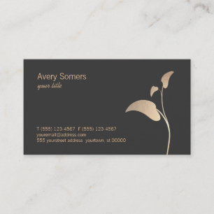 Gold Leaf Black Business Card Visitenkarte