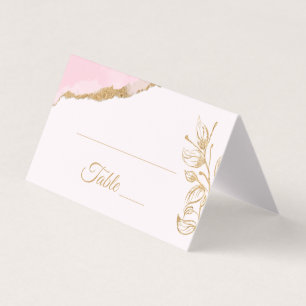 Gold Leaf Blätter Rosa Aquarellfarben Party