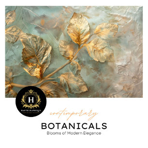 Gold Leaf Botanisches Seidenpapier