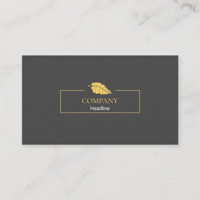 Gold Leaf Business Card Visitenkarte (Vorderseite)