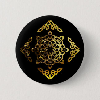 Gold Leaf Celtic Knot Button